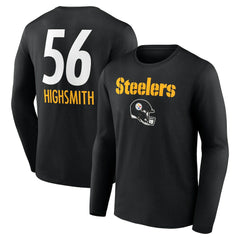 Alex Highsmith Pittsburgh Steelers Team Wordmark Player Name & Number Long Sleeve T-Shirt - Black T-shirts