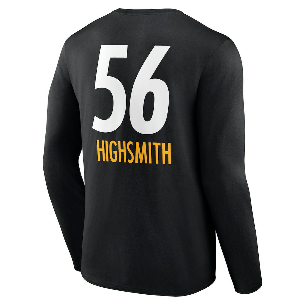 Alex Highsmith Pittsburgh Steelers Team Wordmark Player Name & Number Long Sleeve T-Shirt - Black T-shirts