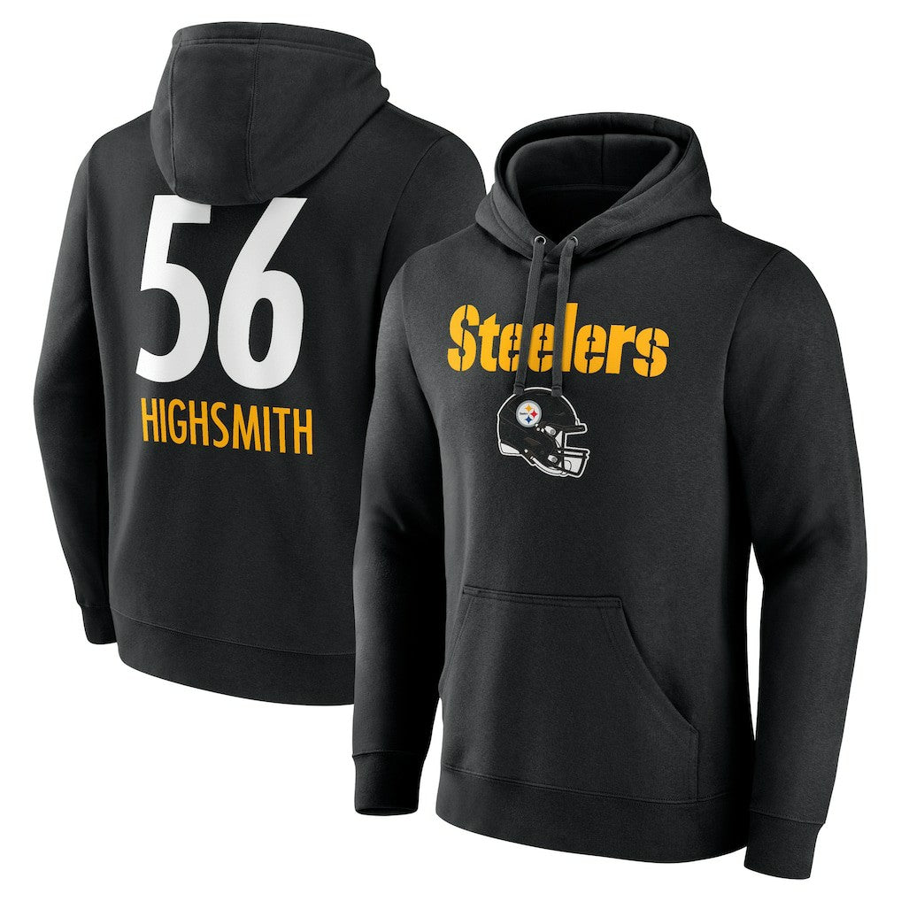 Alex Highsmith Pittsburgh Steelers Team Wordmark Player Name & Number Pullover Hoodie - Black Hoodies