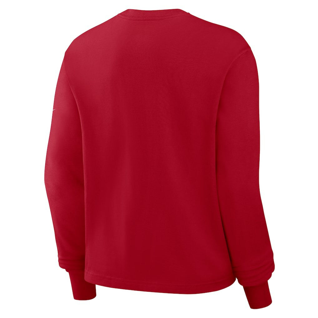 San Francisco 49ers Women's Boxy Long Sleeve T-Shirt - Scarlet T-shirts