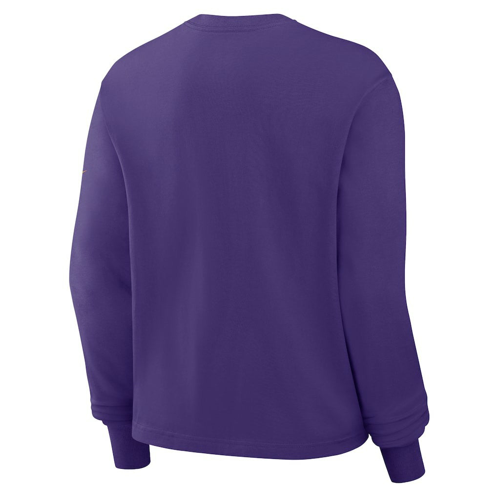 Minnesota Vikings Women's Boxy Long Sleeve T-Shirt - Purple T-shirts