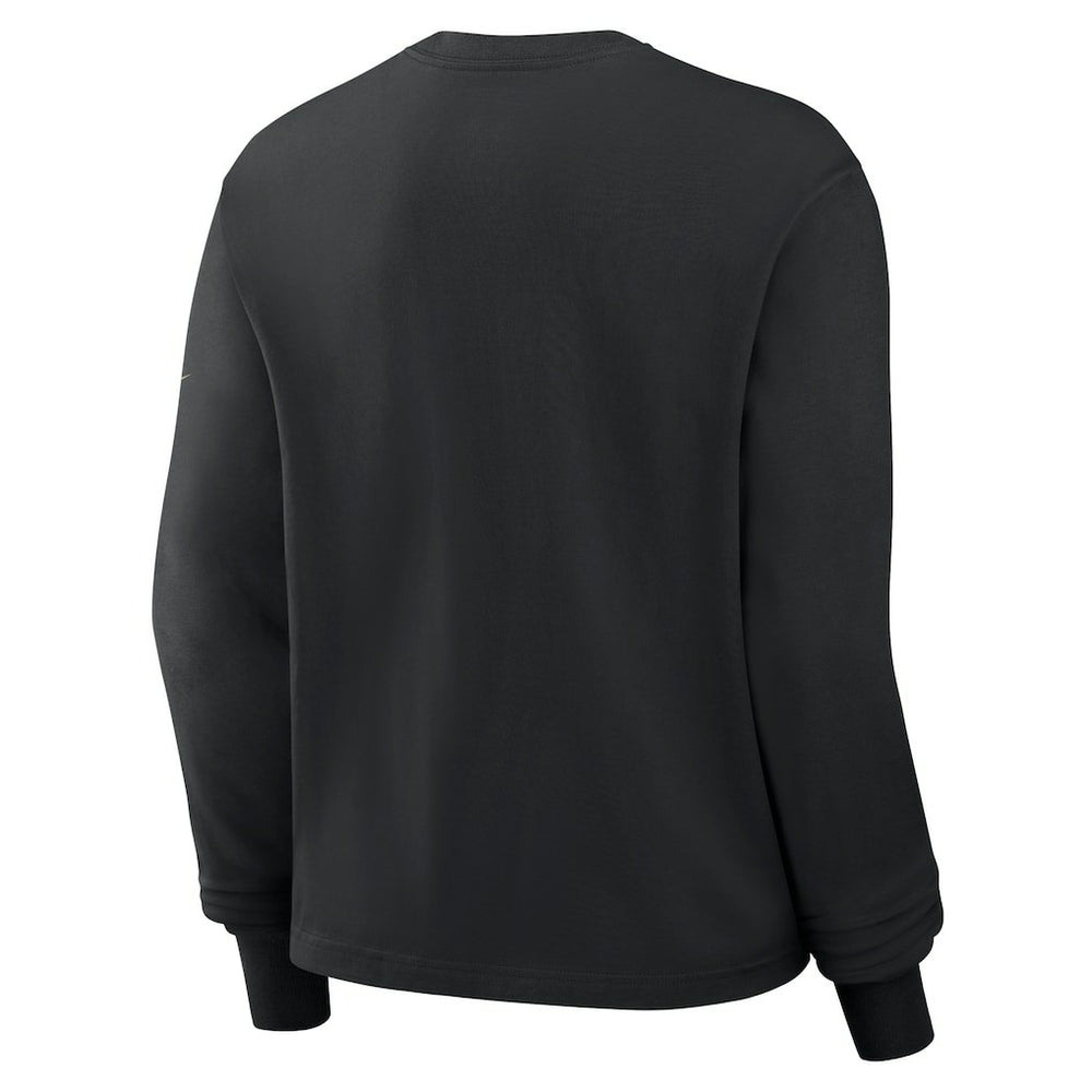 New Orleans Saints Women's Boxy Long Sleeve T-Shirt - Black T-shirts