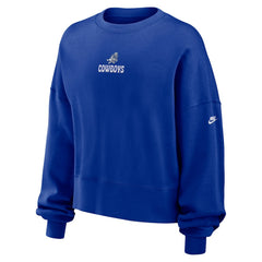 Dallas Cowboys Women's Oversized Rewind Pullover Sweatshirt - Royal Pullover
