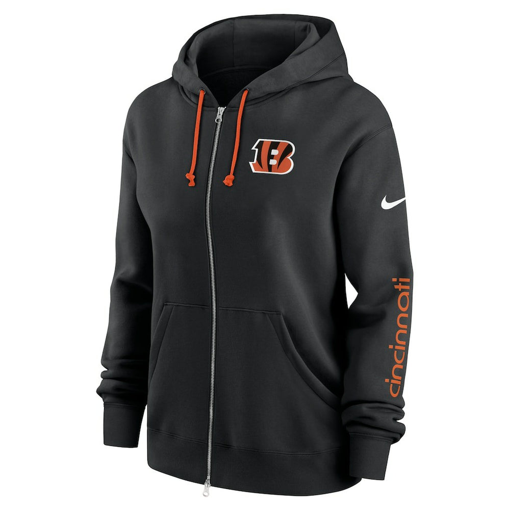 Cincinnati Bengals Women's Phoenix Full-Zip Hoodie - Black Hoodies