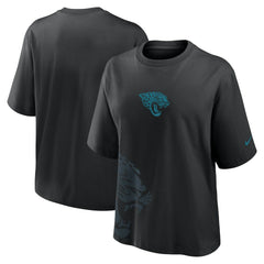 Jacksonville Jaguars Women's Boxy T-Shirt - Black T-shirts