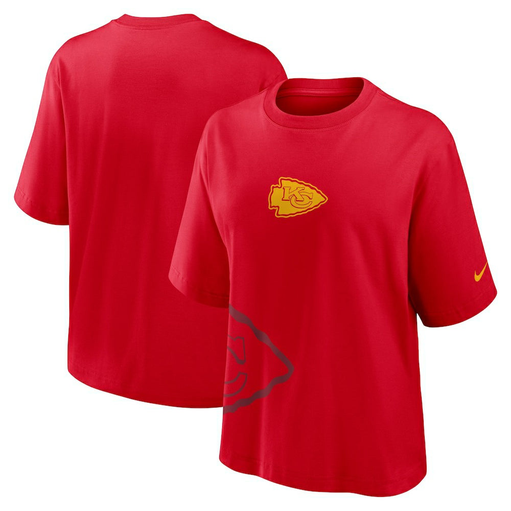 Kansas City Chiefs Women's Boxy T-Shirt - Red T-shirts