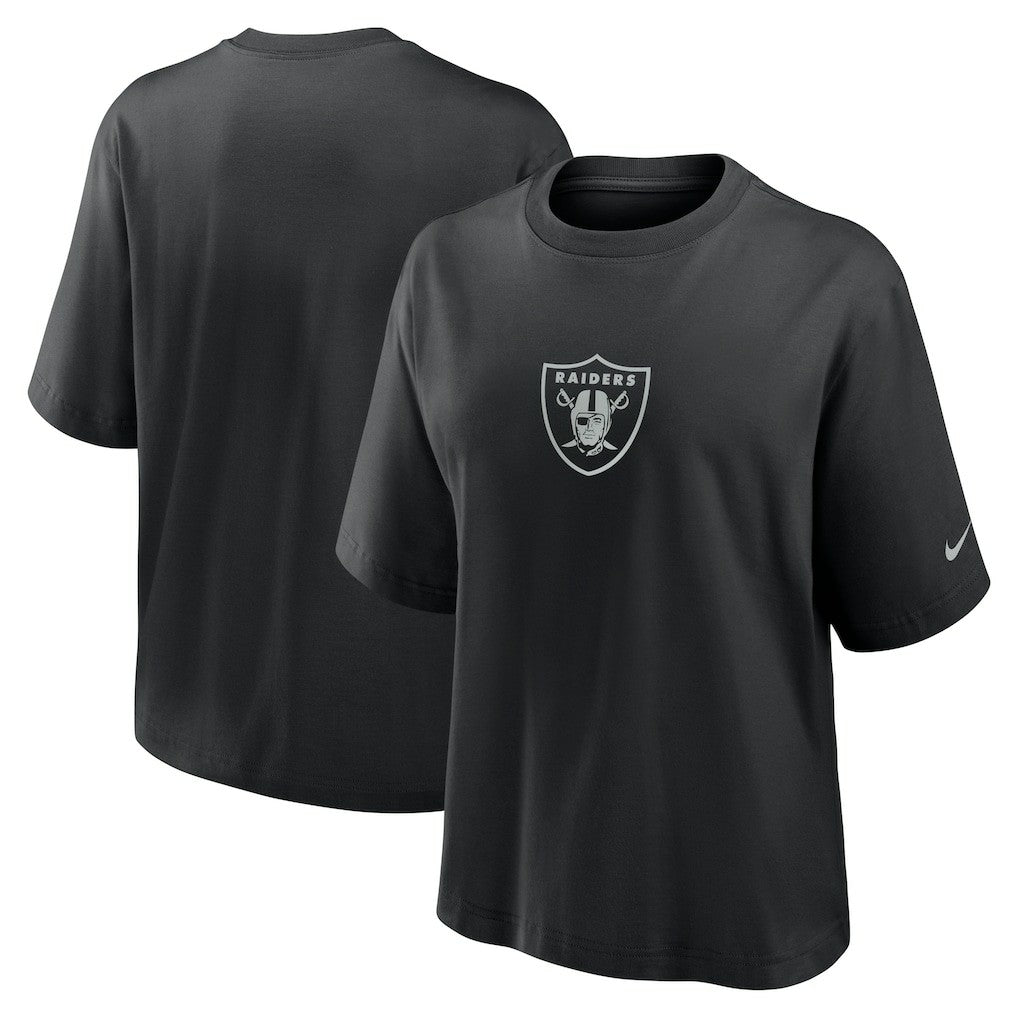 Las Vegas Raiders Women's Boxy T-Shirt - Black T-shirts