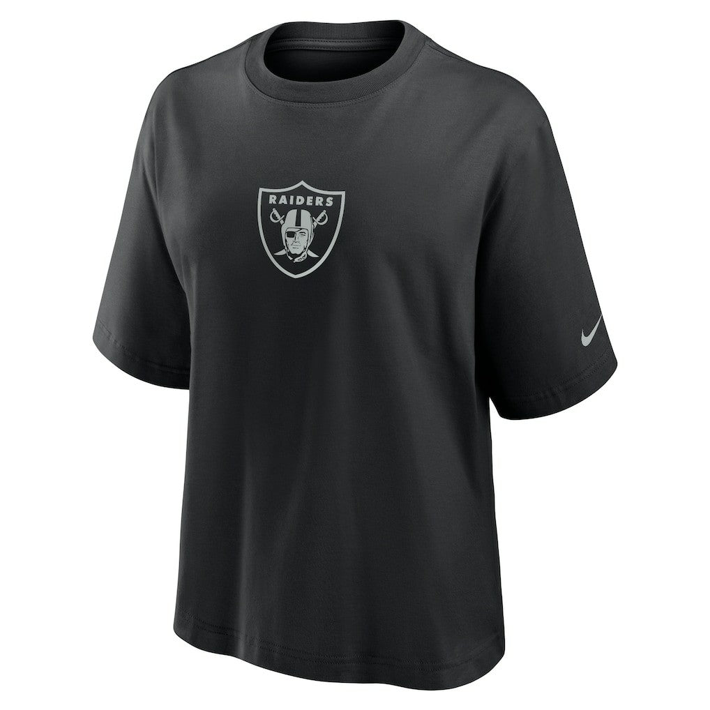 Las Vegas Raiders Women's Boxy T-Shirt - Black T-shirts