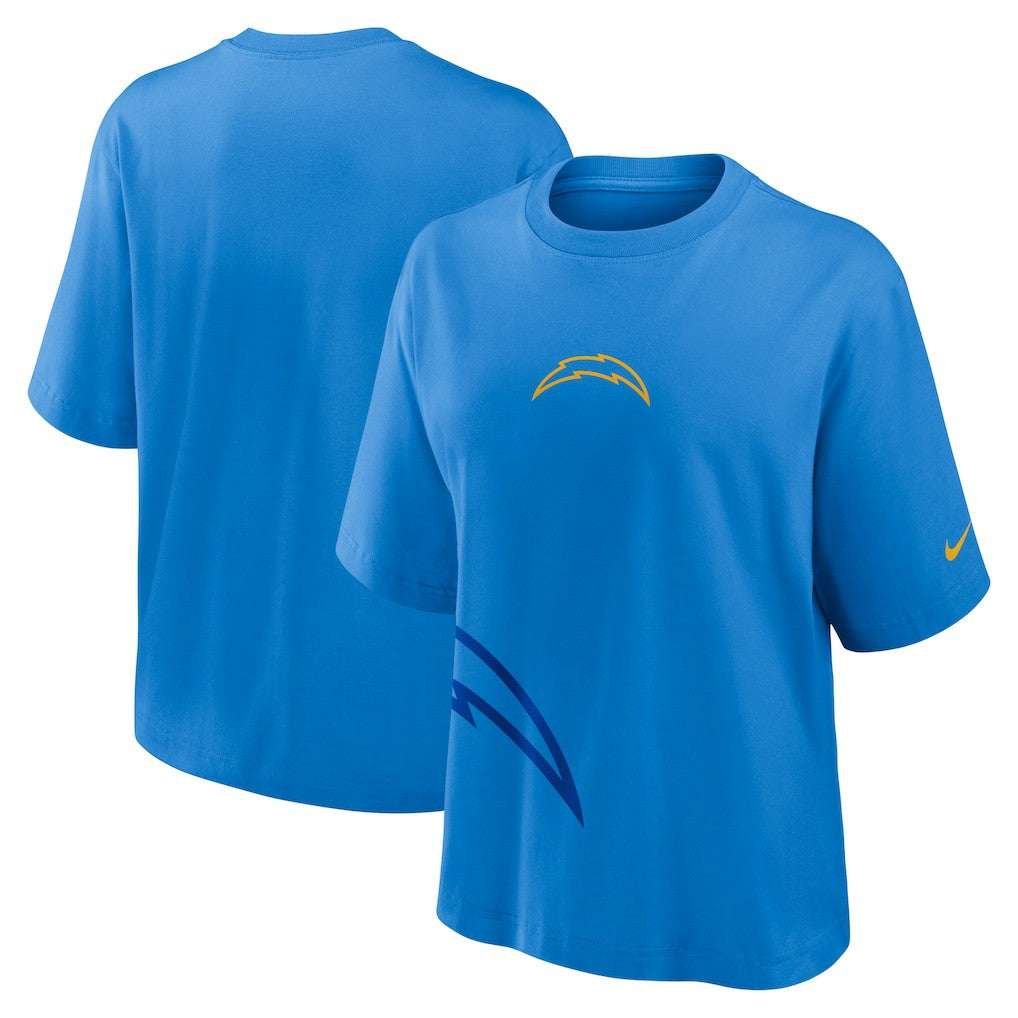 Los Angeles Chargers Women's Boxy T-Shirt - Powder Blue T-shirts