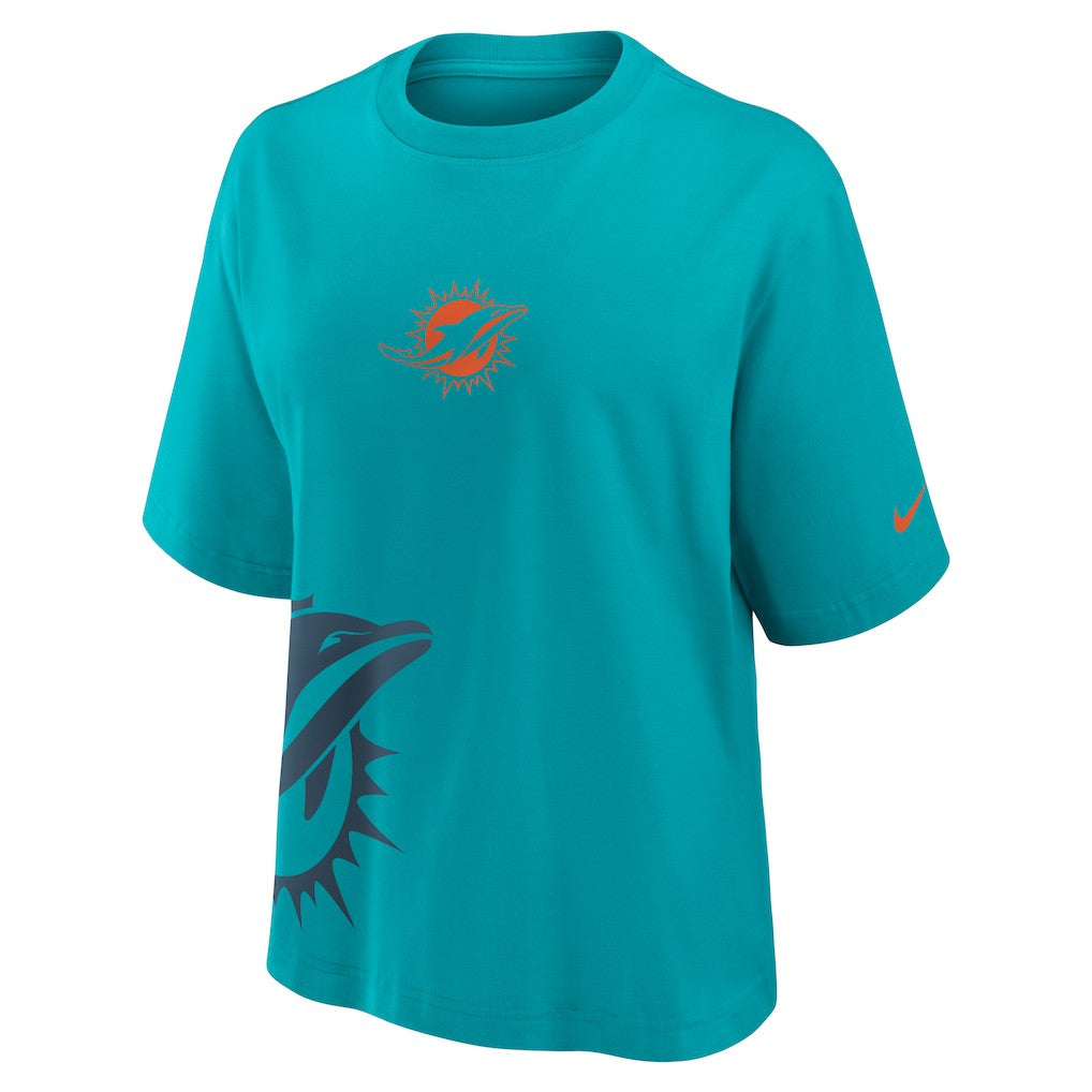 Miami Dolphins Women's Boxy T-Shirt - Aqua T-shirts