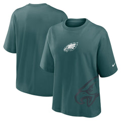 Philadelphia Eagles Women's Boxy T-Shirt - Midnight Green T-shirts