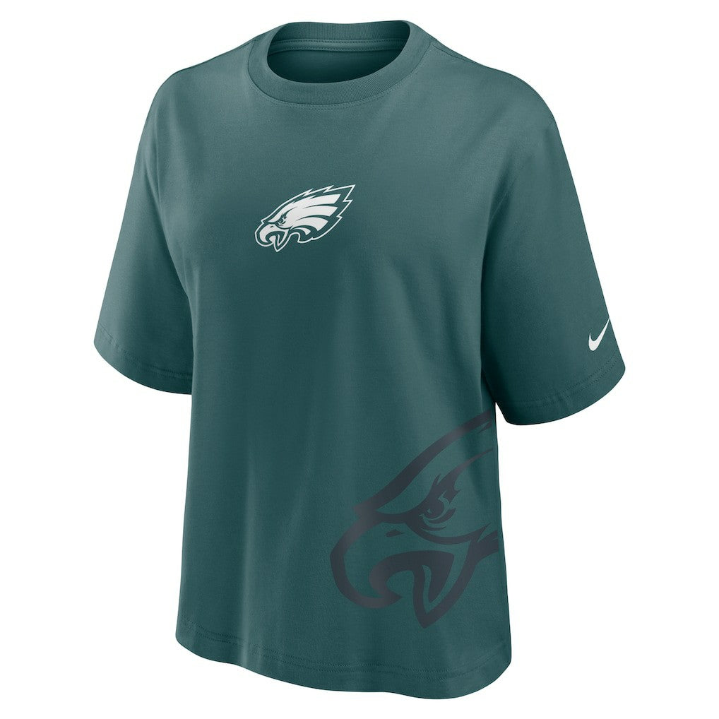 Philadelphia Eagles Women's Boxy T-Shirt - Midnight Green T-shirts