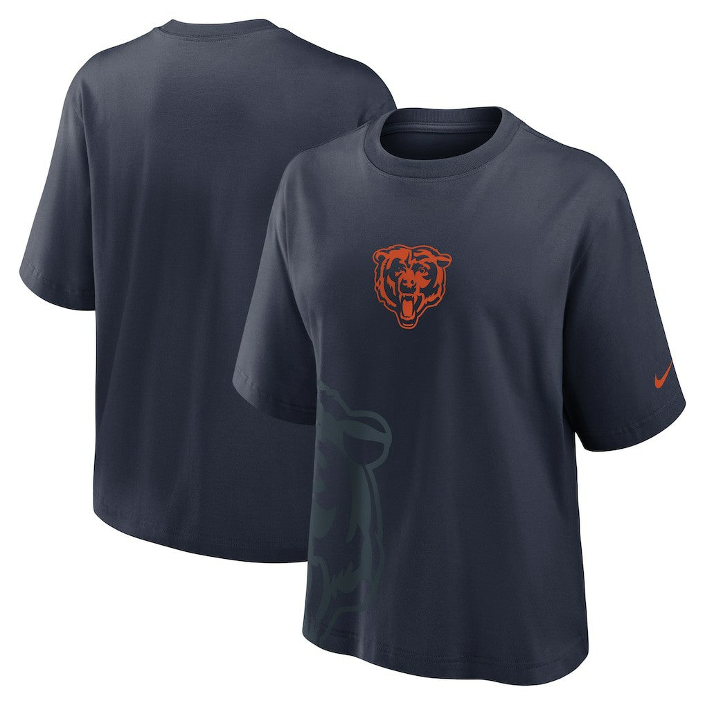 Chicago Bears Women's Boxy T-Shirt - Navy T-shirts