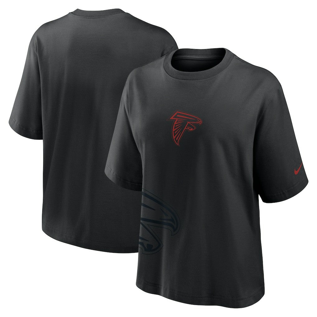 Atlanta Falcons Women's Boxy T-Shirt - Black T-shirts