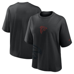 Atlanta Falcons Women's Boxy T-Shirt - Black T-shirts