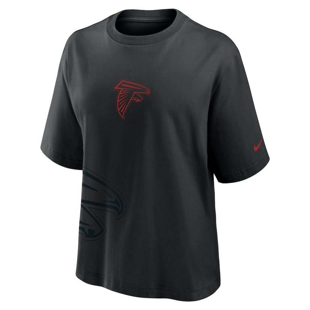 Atlanta Falcons Women's Boxy T-Shirt - Black T-shirts