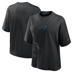 Carolina Panthers Women's Boxy T-Shirt - Black T-shirts