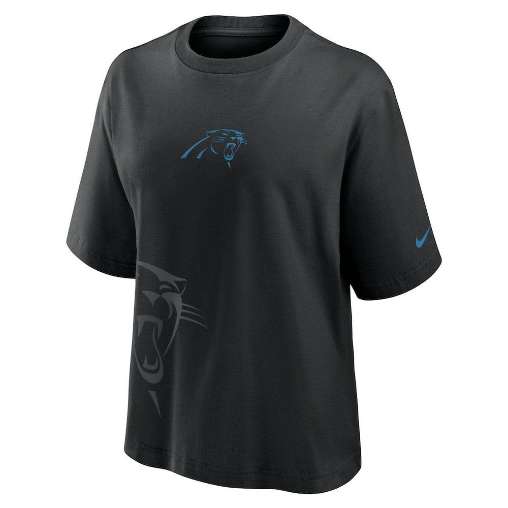 Carolina Panthers Women's Boxy T-Shirt - Black T-shirts
