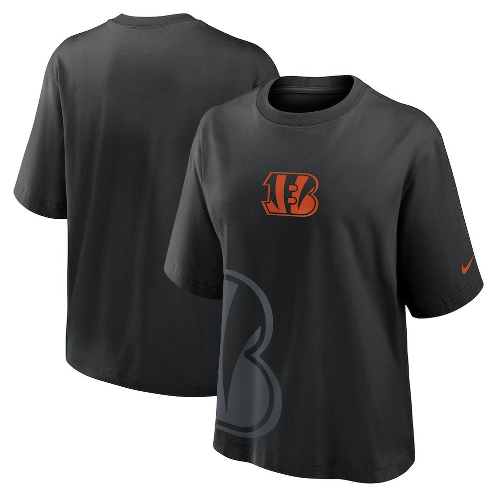 Cincinnati Bengals Women's Boxy T-Shirt - Black T-shirts