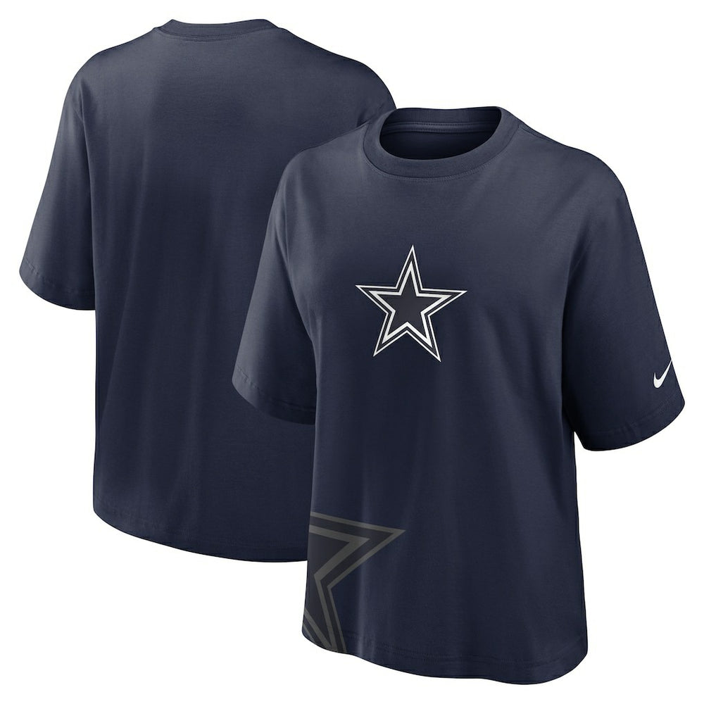 Dallas Cowboys Women's Boxy T-Shirt - Navy T-shirts