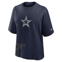 Dallas Cowboys Women's Boxy T-Shirt - Navy T-shirts