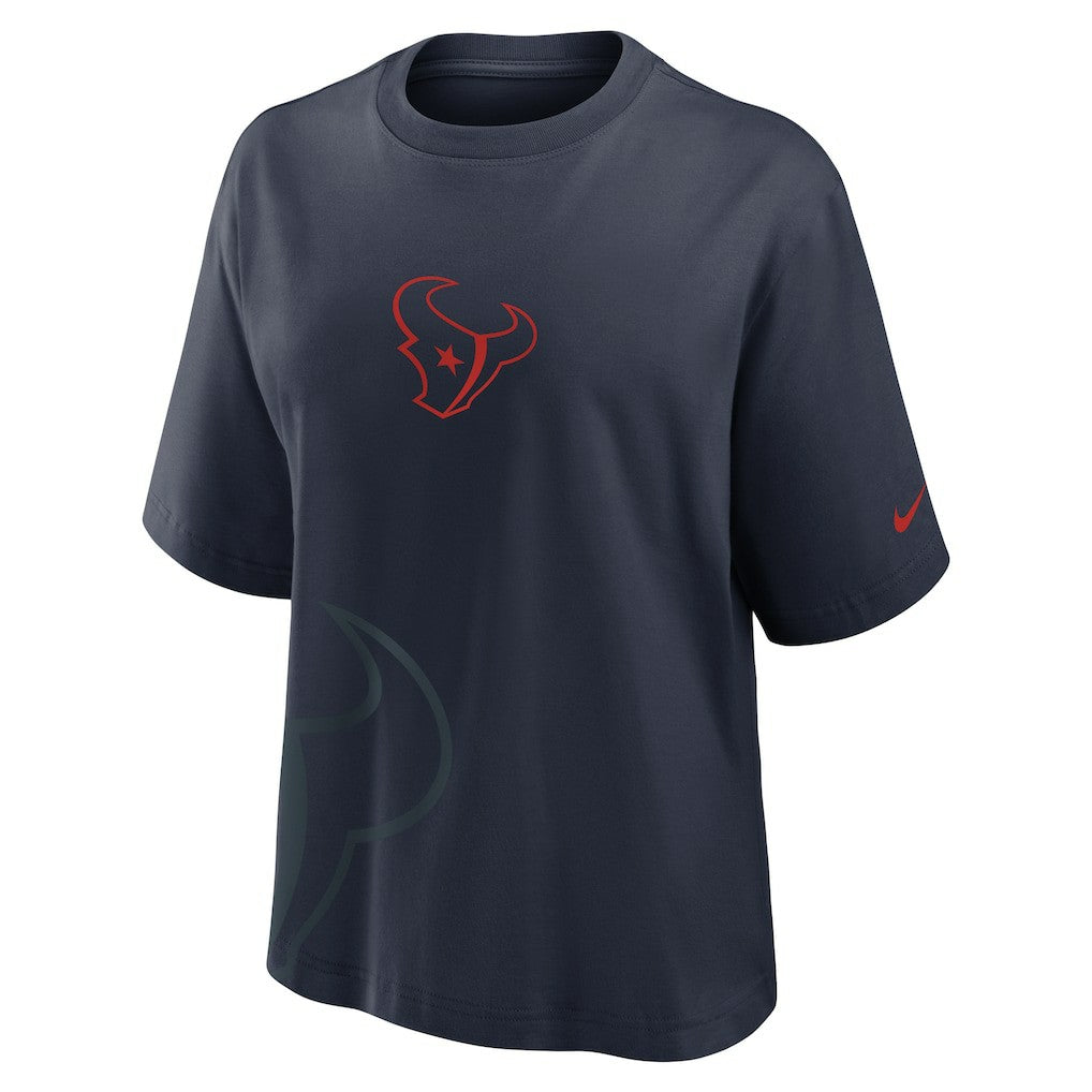 Houston Texans Women's Boxy T-Shirt - Navy T-shirts