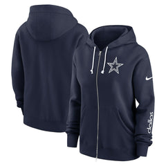 Dallas Cowboys Women's Plus Size Phoenix Full-Zip Hoodie - Navy Hoodies