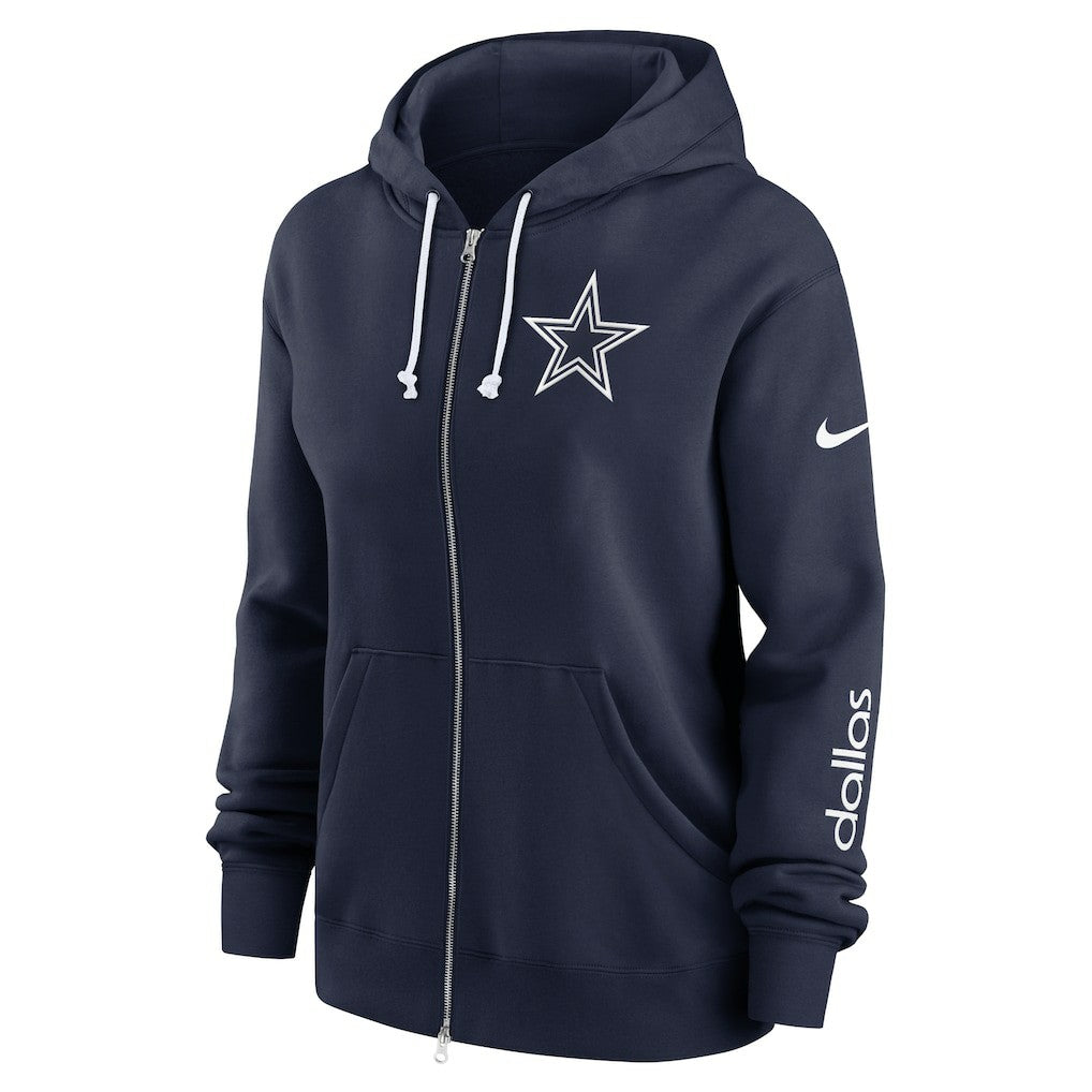 Dallas Cowboys Women's Plus Size Phoenix Full-Zip Hoodie - Navy Hoodies
