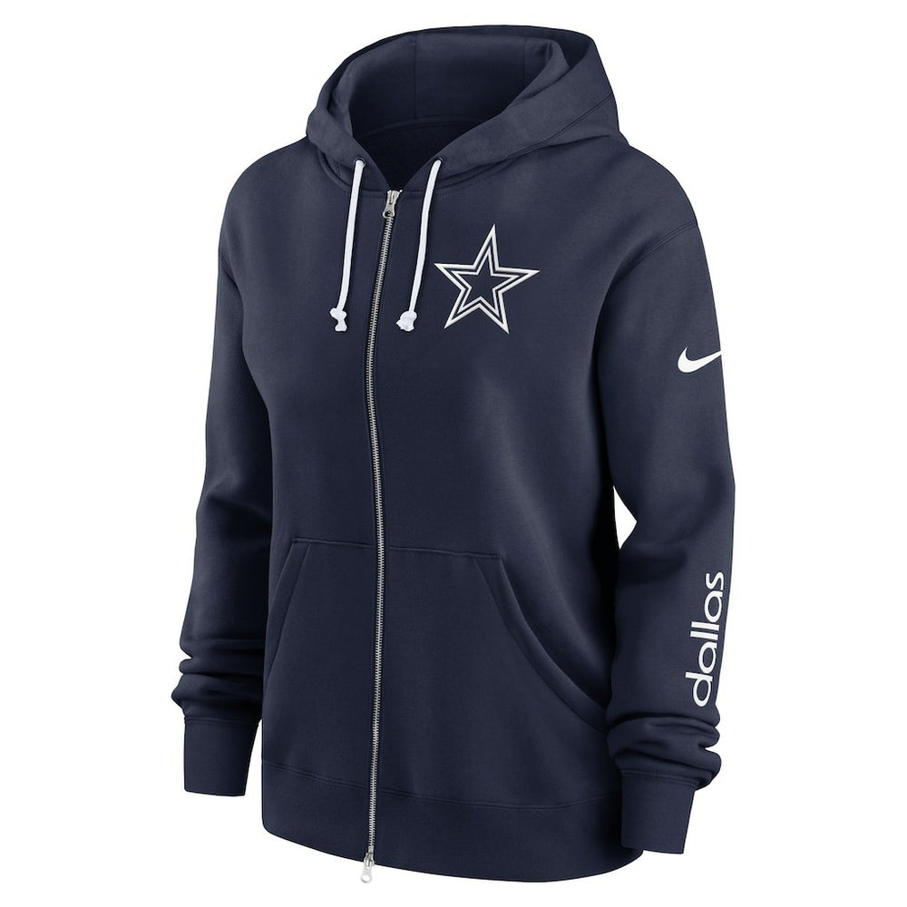 Dallas Cowboys Women's Plus Size Phoenix Full-Zip Hoodie - Navy Hoodies