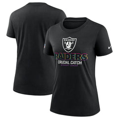 Las Vegas Raiders Women's 2024 NFL Crucial Catch Tri-Blend T-Shirt - Black T-shirts