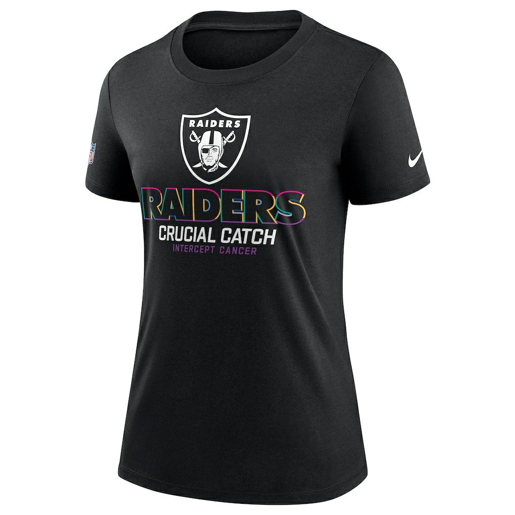 Las Vegas Raiders Women's 2024 NFL Crucial Catch Tri-Blend T-Shirt - Black T-shirts