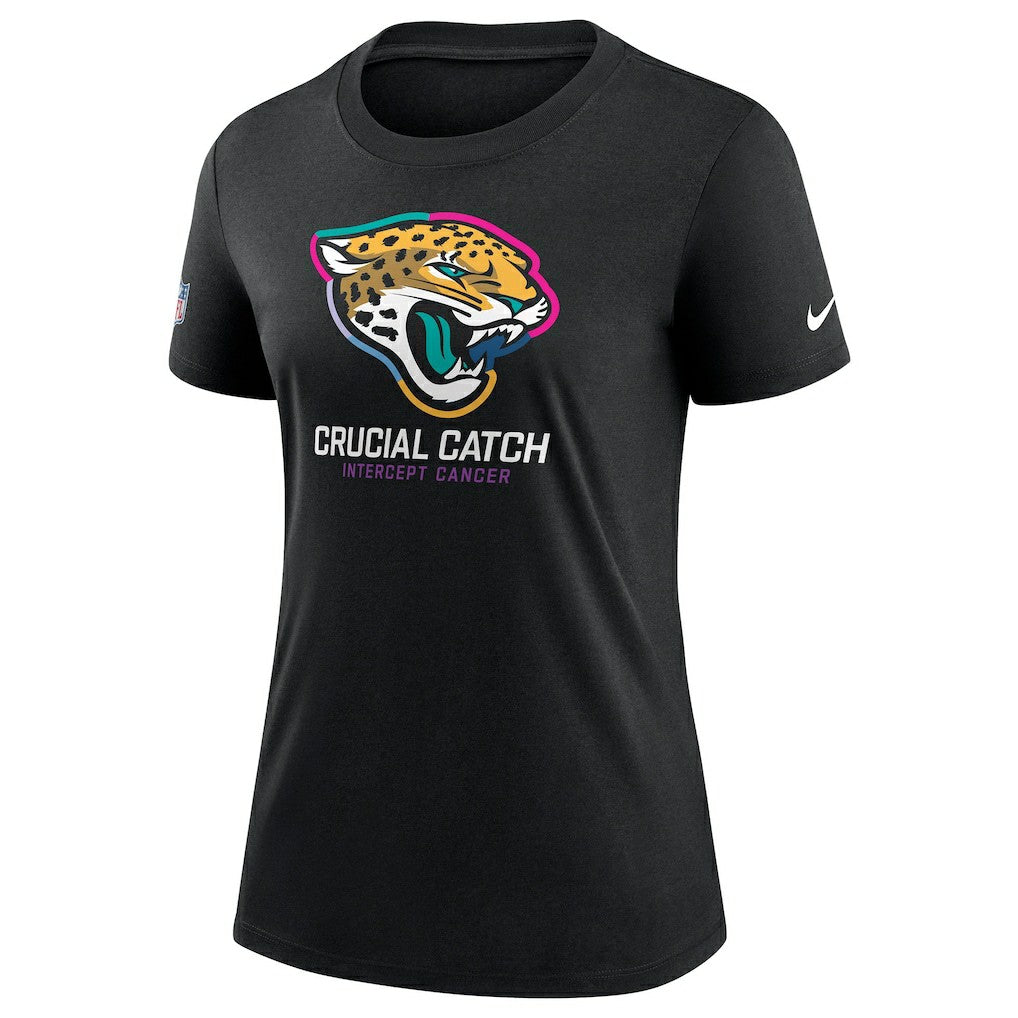 Jacksonville Jaguars Women's 2024 NFL Crucial Catch Tri-Blend T-Shirt - Black T-shirts