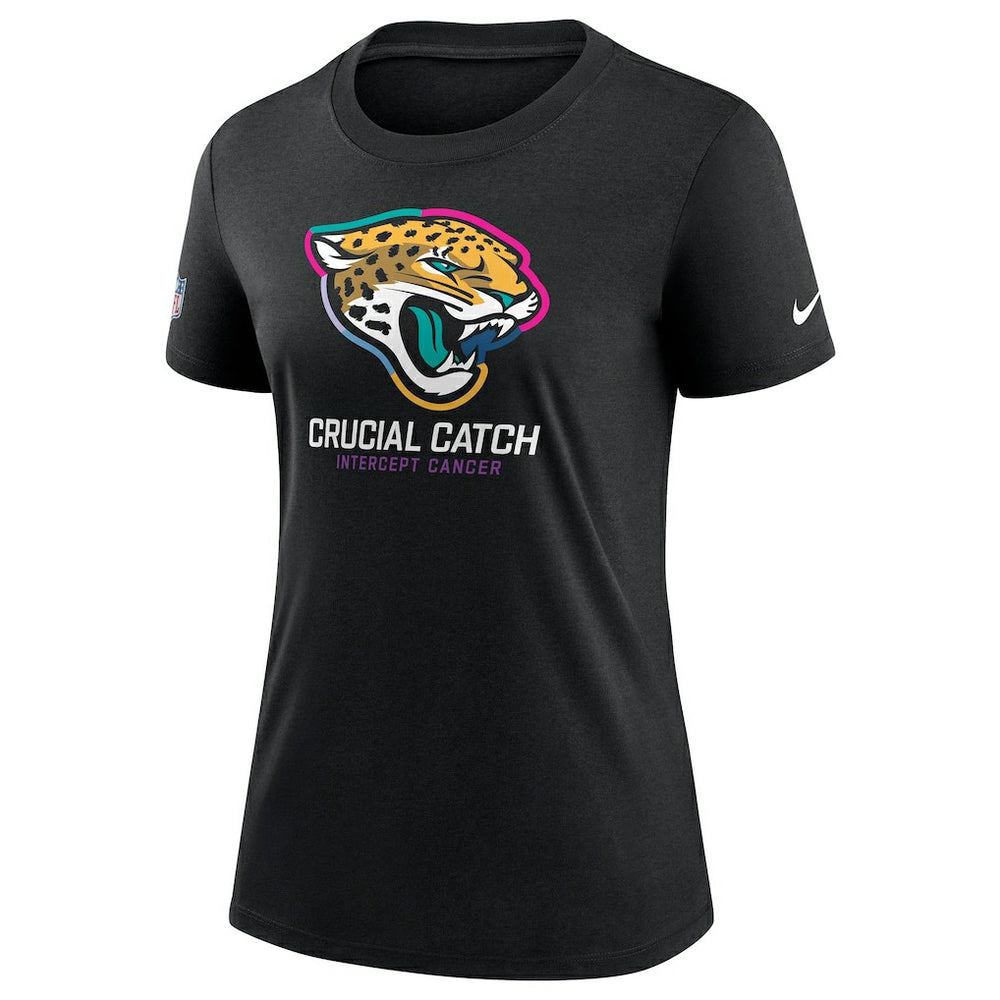 Jacksonville Jaguars Women's 2024 NFL Crucial Catch Tri-Blend T-Shirt - Black T-shirts