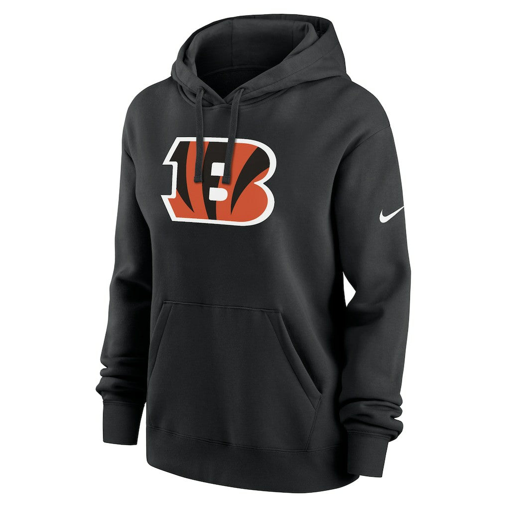 Cincinnati Bengals Women's Club Fleece Hoodie - Black Hoodies