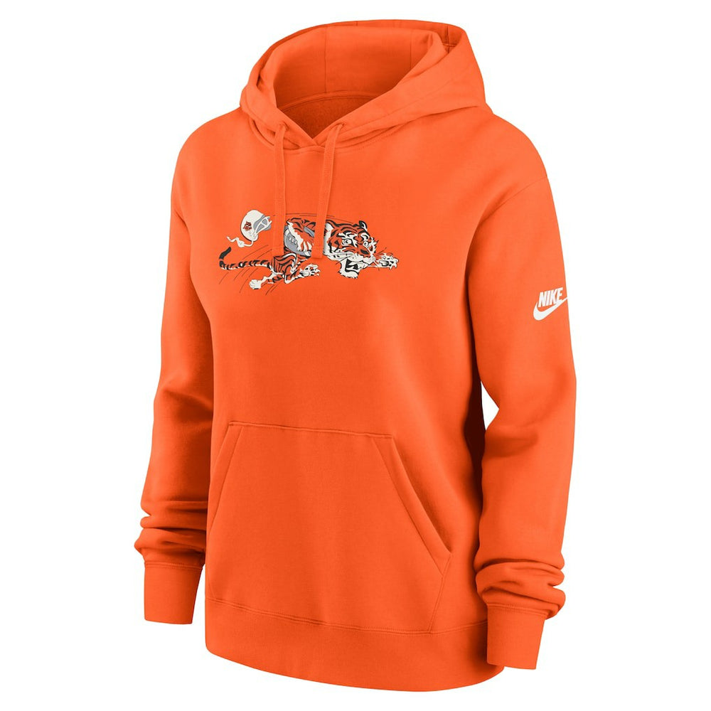 Cincinnati Bengals Women's Club Fleece Hoodie - Orange Hoodies