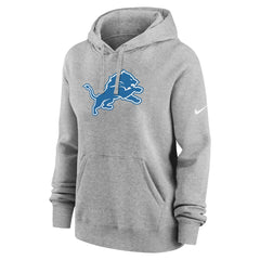 Detroit Lions Women's Club Fleece Hoodie - Heather Gray Hoodies