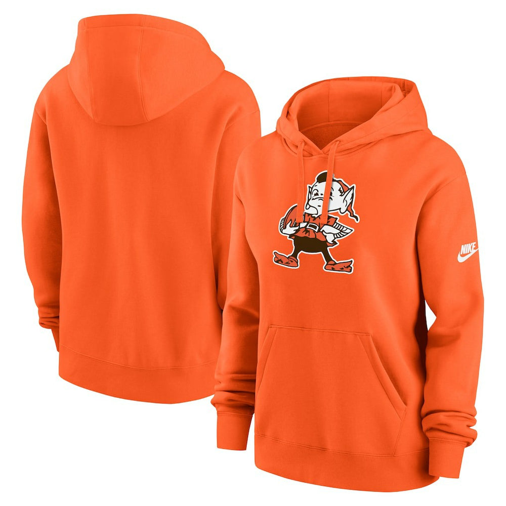 Cleveland Browns Women's Club Fleece Hoodie - Orange Hoodies