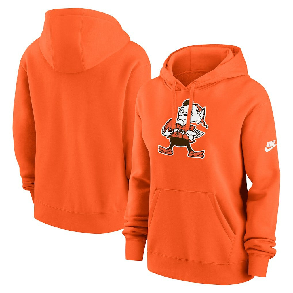 Cleveland Browns Women's Club Fleece Hoodie - Orange Hoodies