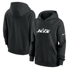 New York Jets Women's Club Fleece Hoodie - Black Hoodies