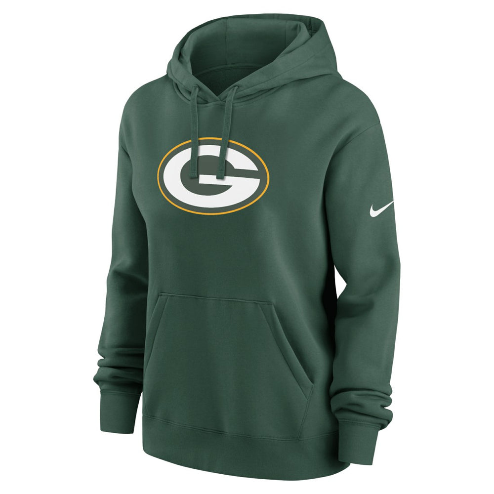 Green Bay Packers Women's Club Fleece Hoodie - Green Hoodies