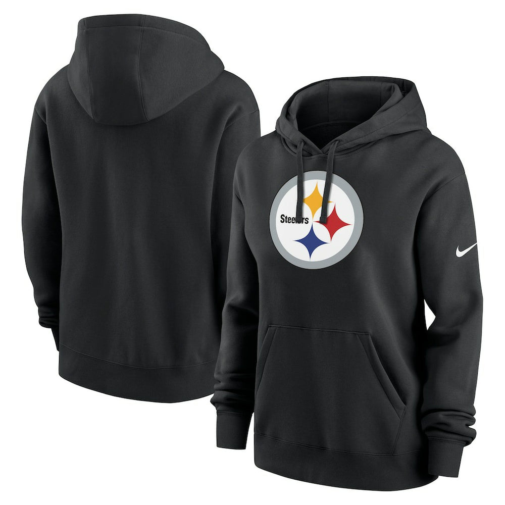 Pittsburgh Steelers Women's Club Fleece Hoodie - Black Hoodies