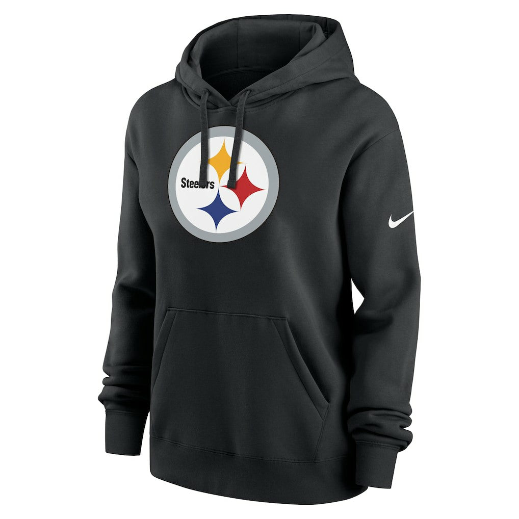 Pittsburgh Steelers Women's Club Fleece Hoodie - Black Hoodies