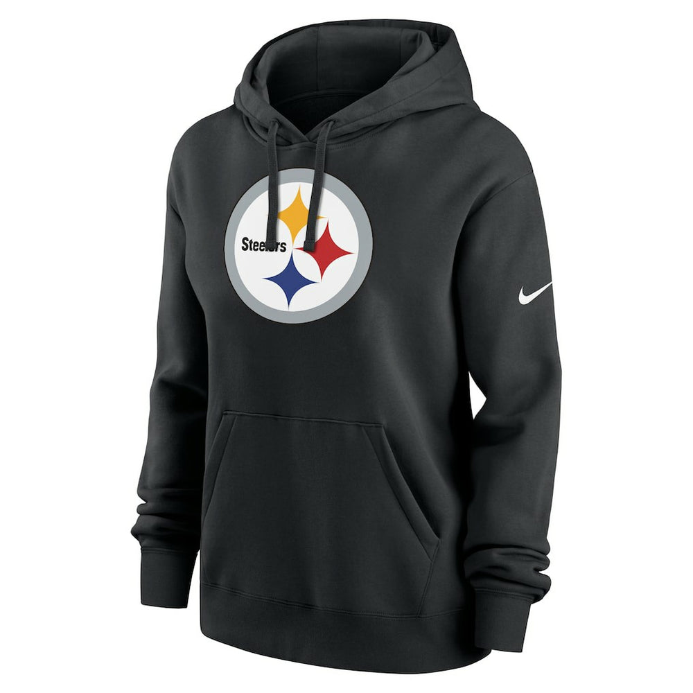 Pittsburgh Steelers Women's Club Fleece Hoodie - Black Hoodies