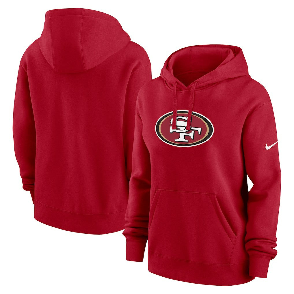 San Francisco 49ers Women's Club Fleece Hoodie - Scarlet Hoodies