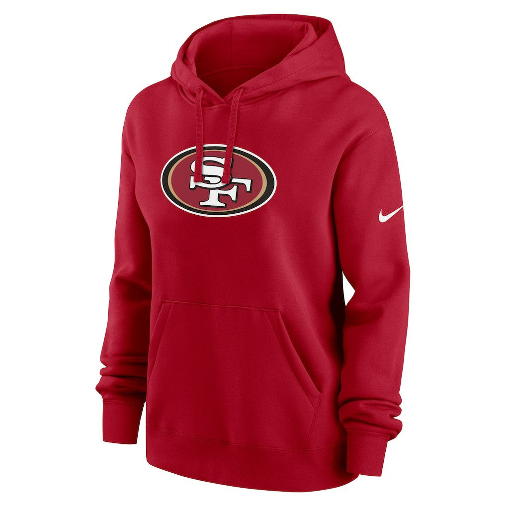 San Francisco 49ers Women's Club Fleece Hoodie - Scarlet Hoodies