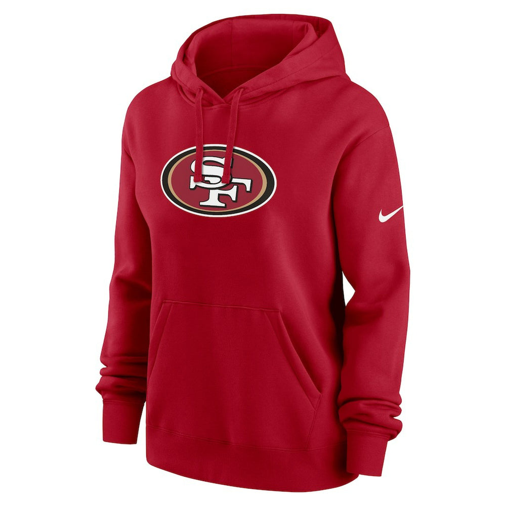 San Francisco 49ers Women's Club Fleece Hoodie - Scarlet Hoodies