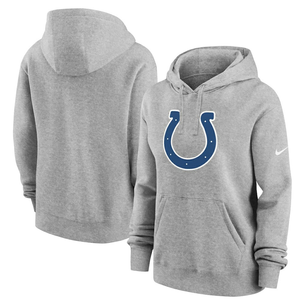 Indianapolis Colts Women's Club Fleece Hoodie - Heather Gray Hoodies