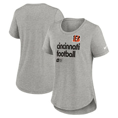 Cincinnati Bengals Women's Team Shout-Out Tri-Blend T-Shirt - Heather Gray T-shirts