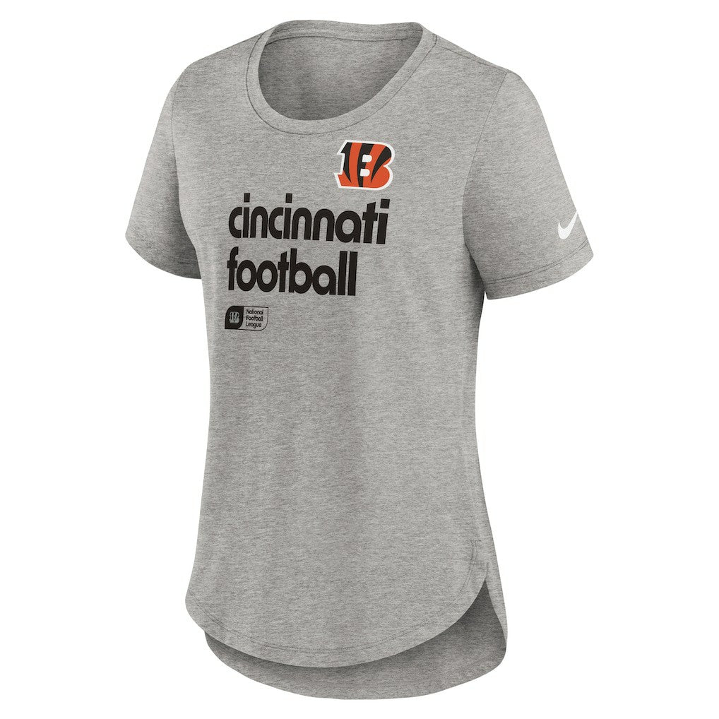Cincinnati Bengals Women's Team Shout-Out Tri-Blend T-Shirt - Heather Gray T-shirts