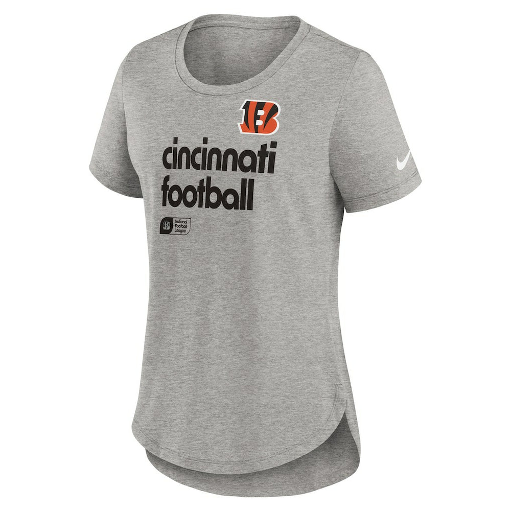 Cincinnati Bengals Women's Team Shout-Out Tri-Blend T-Shirt - Heather Gray T-shirts
